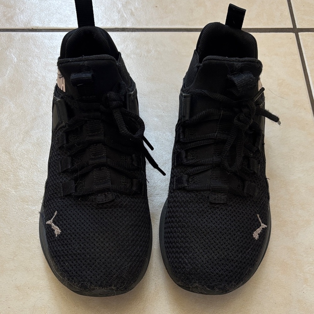 Puma Black Mesh Sneakers